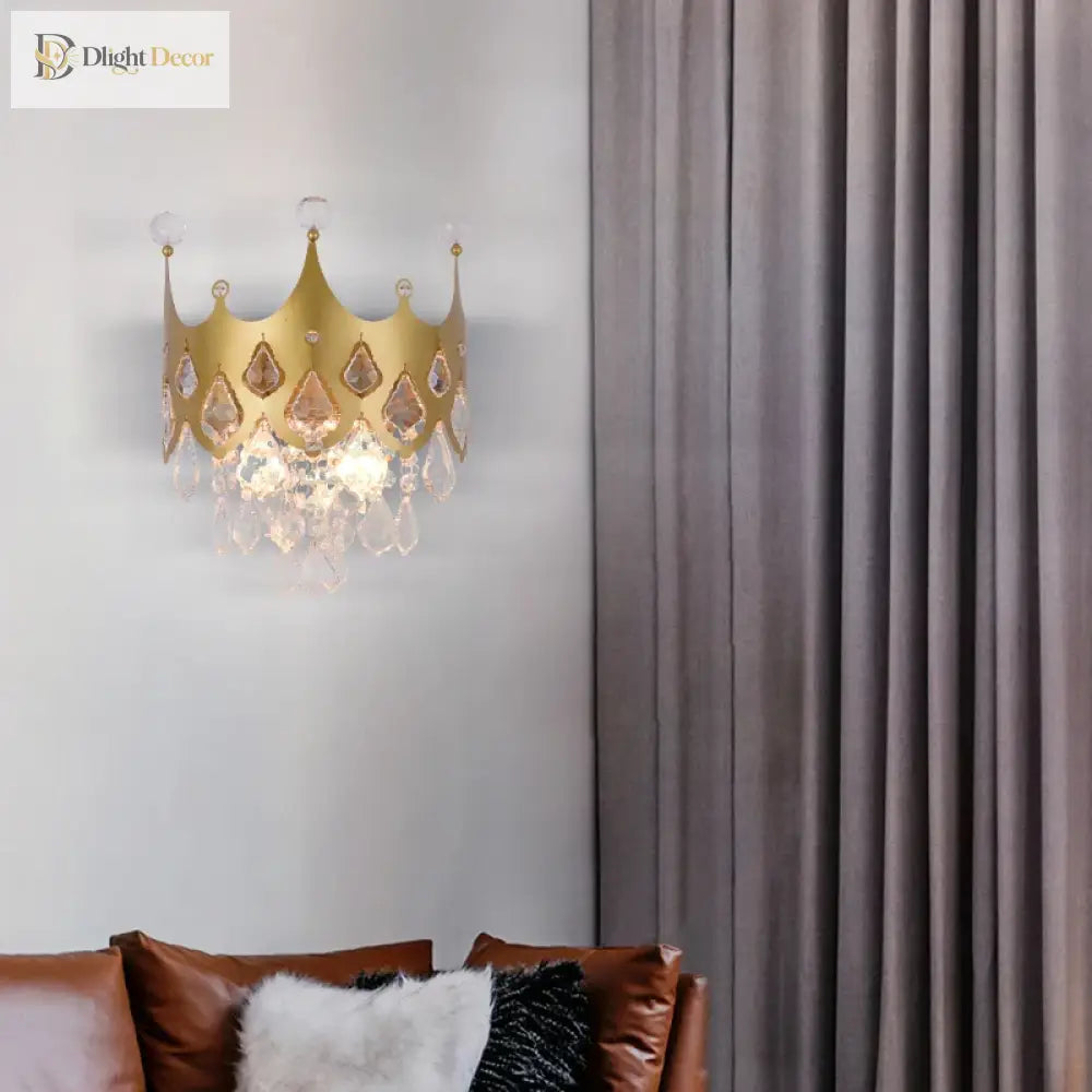 Emilia - Nordic Wall Lamp Bedroom Bedside Lamp Aisle Crystal Background Creative Modern Minimalist