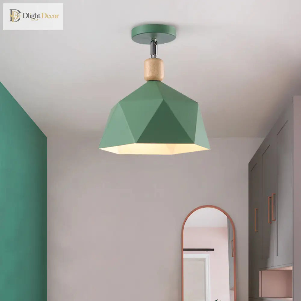 Emma’s Modern Adjustable Macaron Hexagon Ceiling Light - Elevate Your Space With Gray White And