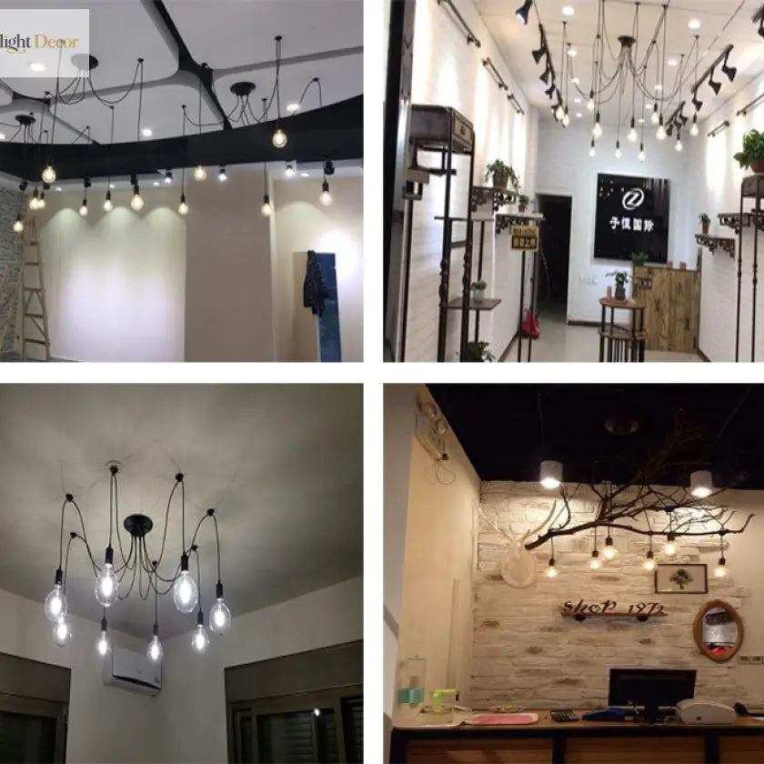Emma’s Led Spider Chandelier - Diy Art Ceiling Lamp With Adjustable Wires Ceiling Light