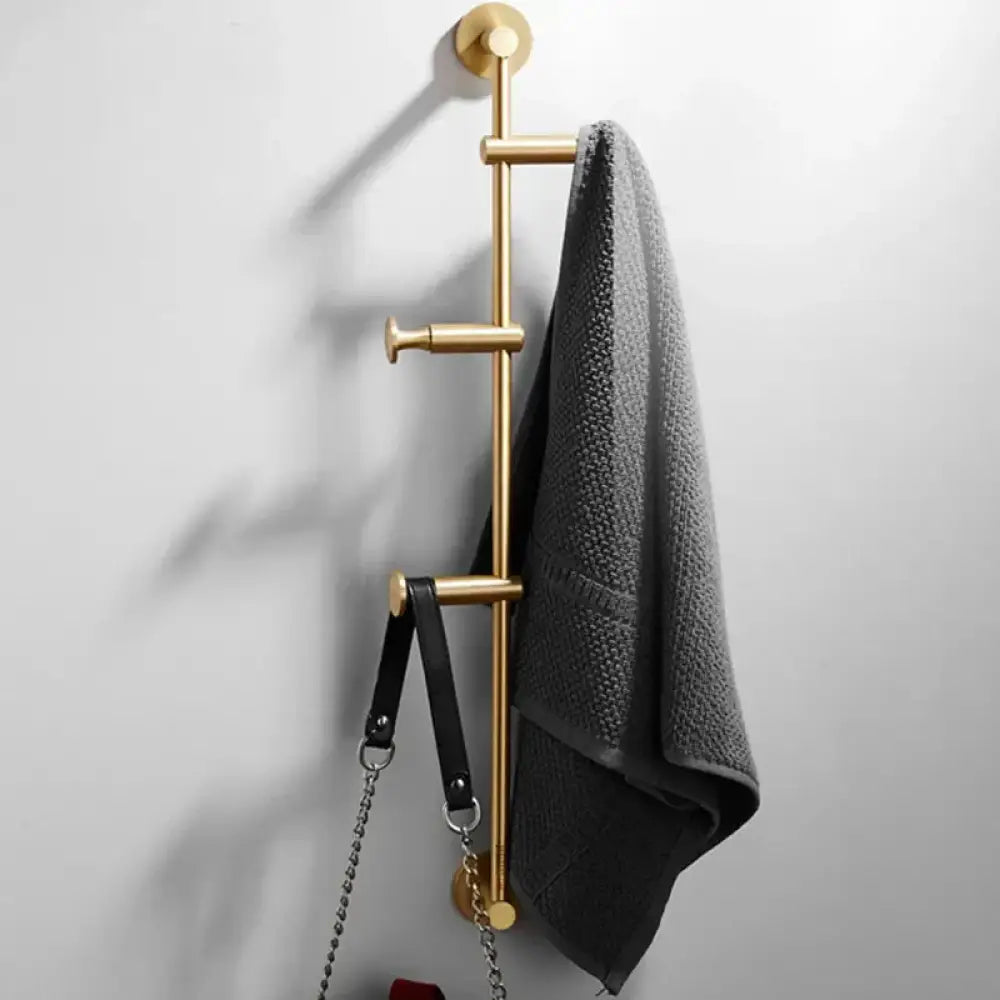 European Brass Wall Hook – 60cm Towel and Cloth Hanger for Bedroom and Washroom Storage wall Hook