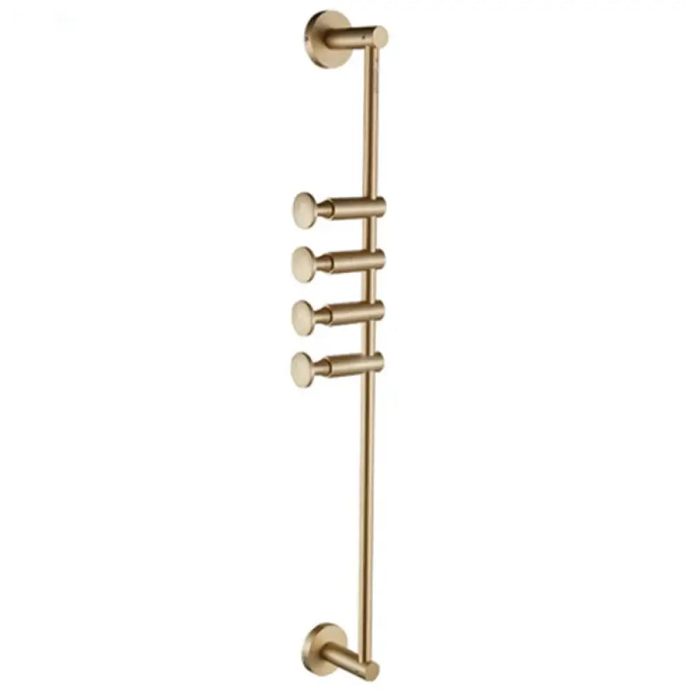 European Brass Wall Hook – 60cm Towel and Cloth Hanger for Bedroom and Washroom Storage 4-hooks wall Hook