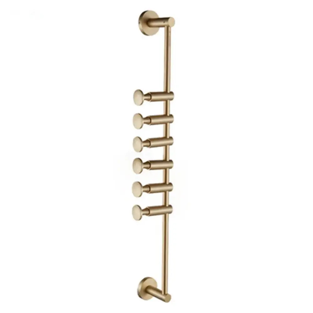 European Brass Wall Hook – 60cm Towel and Cloth Hanger for Bedroom and Washroom Storage 6-hooks wall Hook