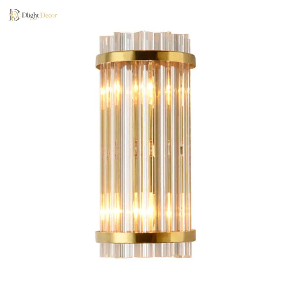 Evelyn - Exquisite 2 - Light Crystal Wall Sconce In Gold Finish