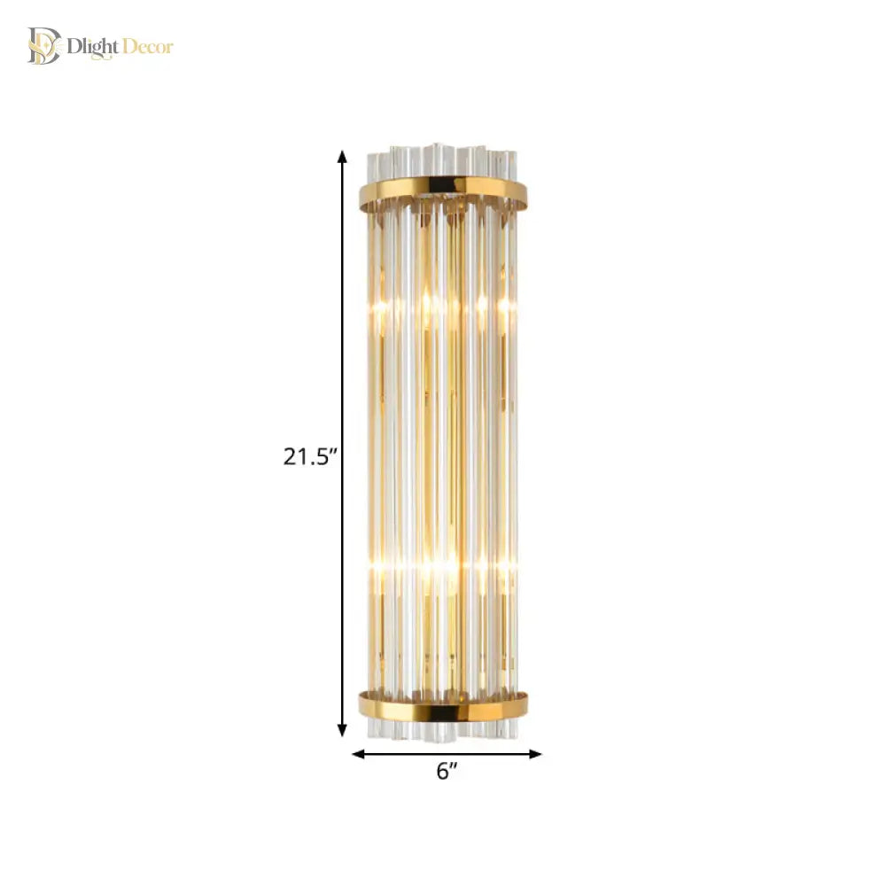 Evelyn - Exquisite 2 - Light Crystal Wall Sconce In Gold Finish