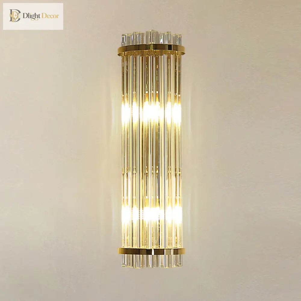 Evelyn - Exquisite 2 - Light Crystal Wall Sconce In Gold Finish