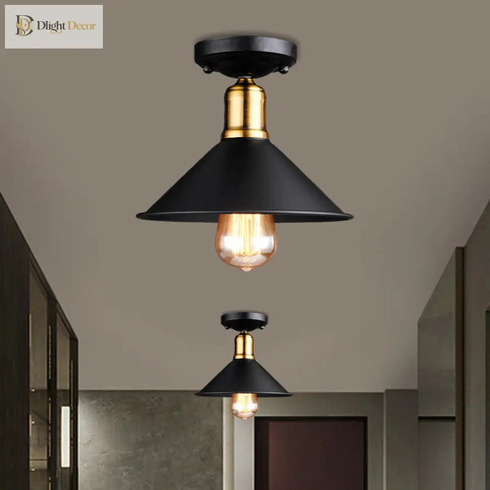 Mary Enchanting Conic Semi - Flush: Vintage Charm Meets Modern Style