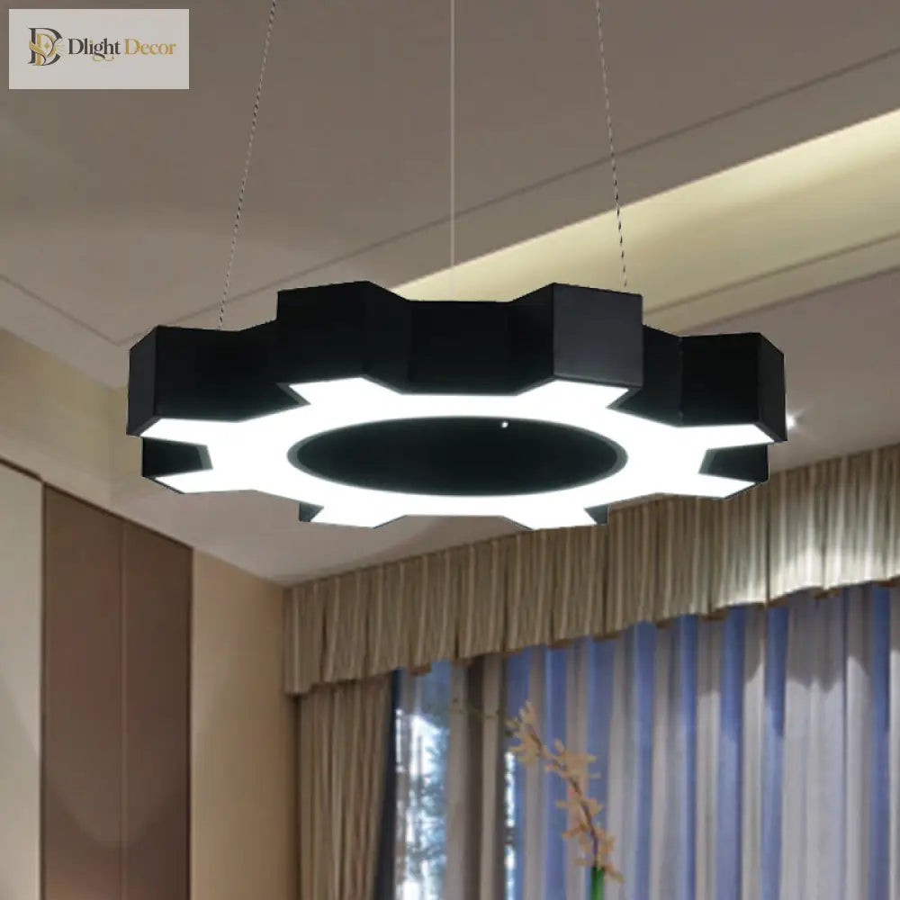 Evelyn’s Energetic Gear Pendant: Illuminate Your Gym With Modern Style Pendant Lighting