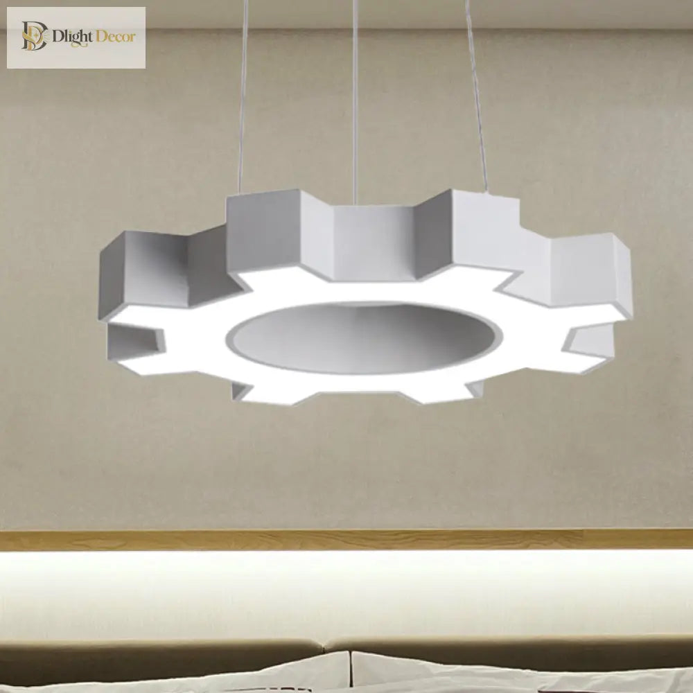 Evelyn’s Energetic Gear Pendant: Illuminate Your Gym With Modern Style Pendant Lighting