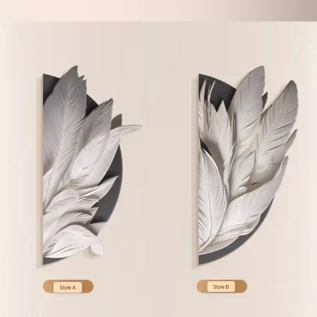 Dlight Decor Feather Mural LED Light for Entry Walls Wall Art