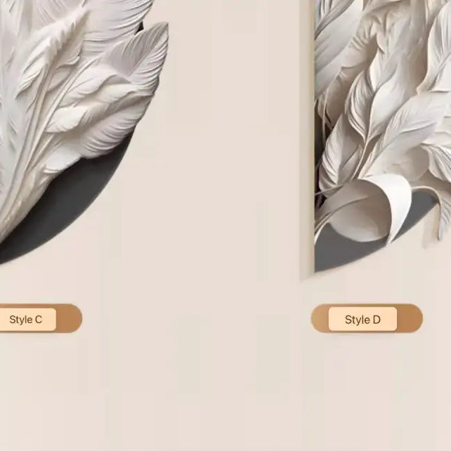 Dlight Decor Feather Mural LED Light for Entry Walls Wall Art