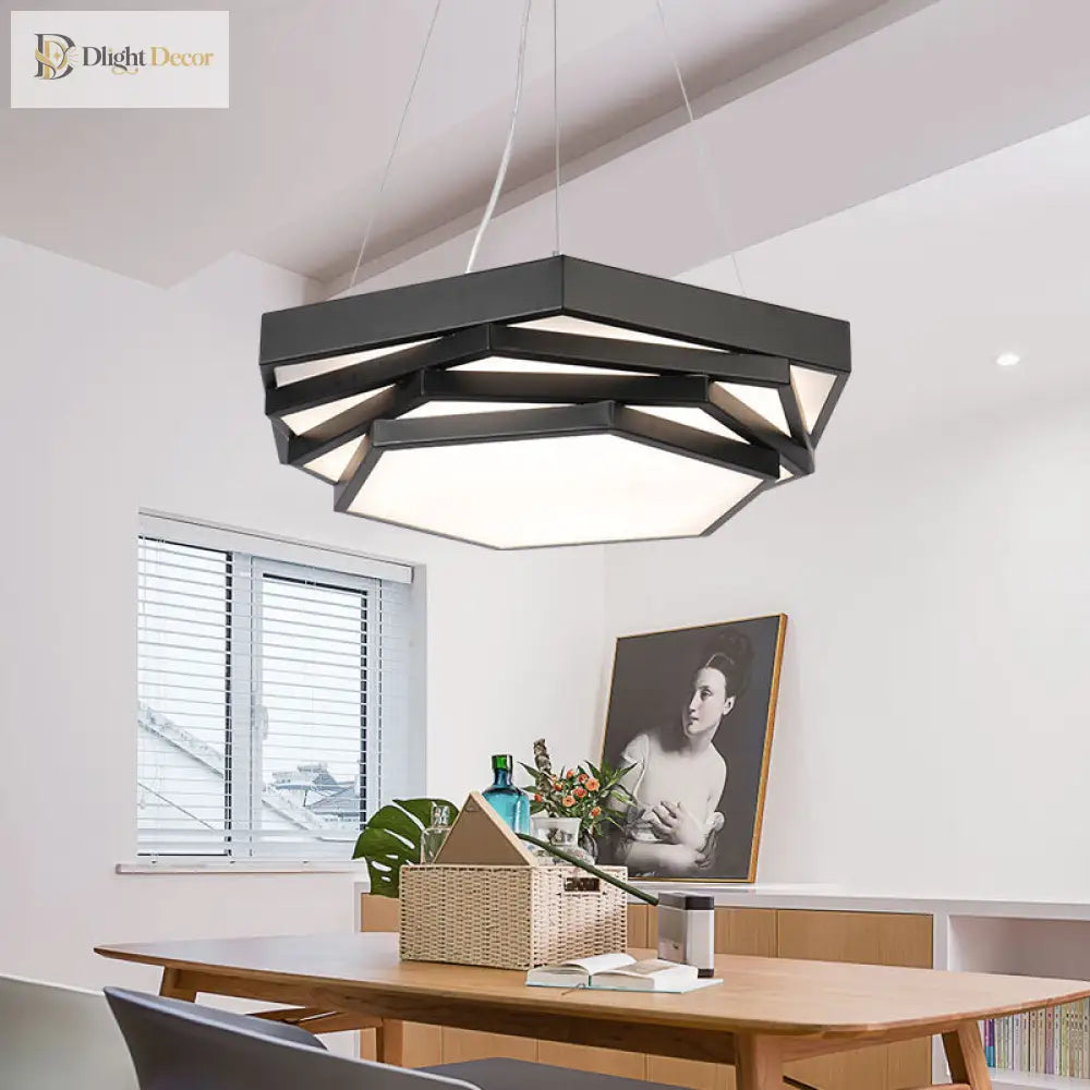 Fiona Elegance Meets Geometric Brilliance: The Hexagonal Led Chandelier