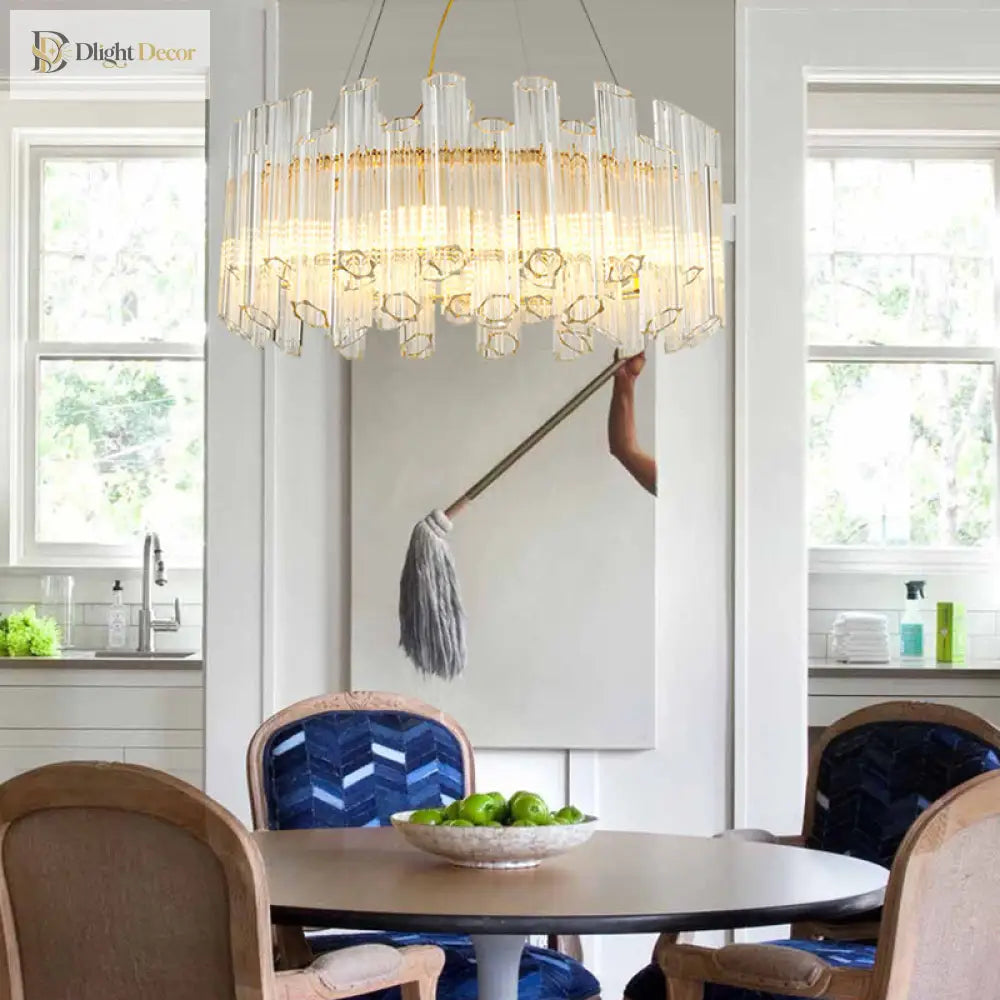 Freya’s Modern Gold Crystal Chandelier: Illuminate Your Space With Elegance