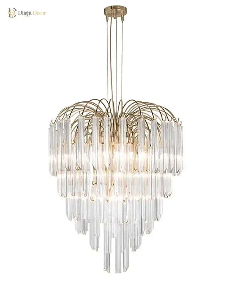 Gianna Italian Crystal Glass Pendant Chandelier – Classic Hanging Light for Staircase & High Ceilings chandelier