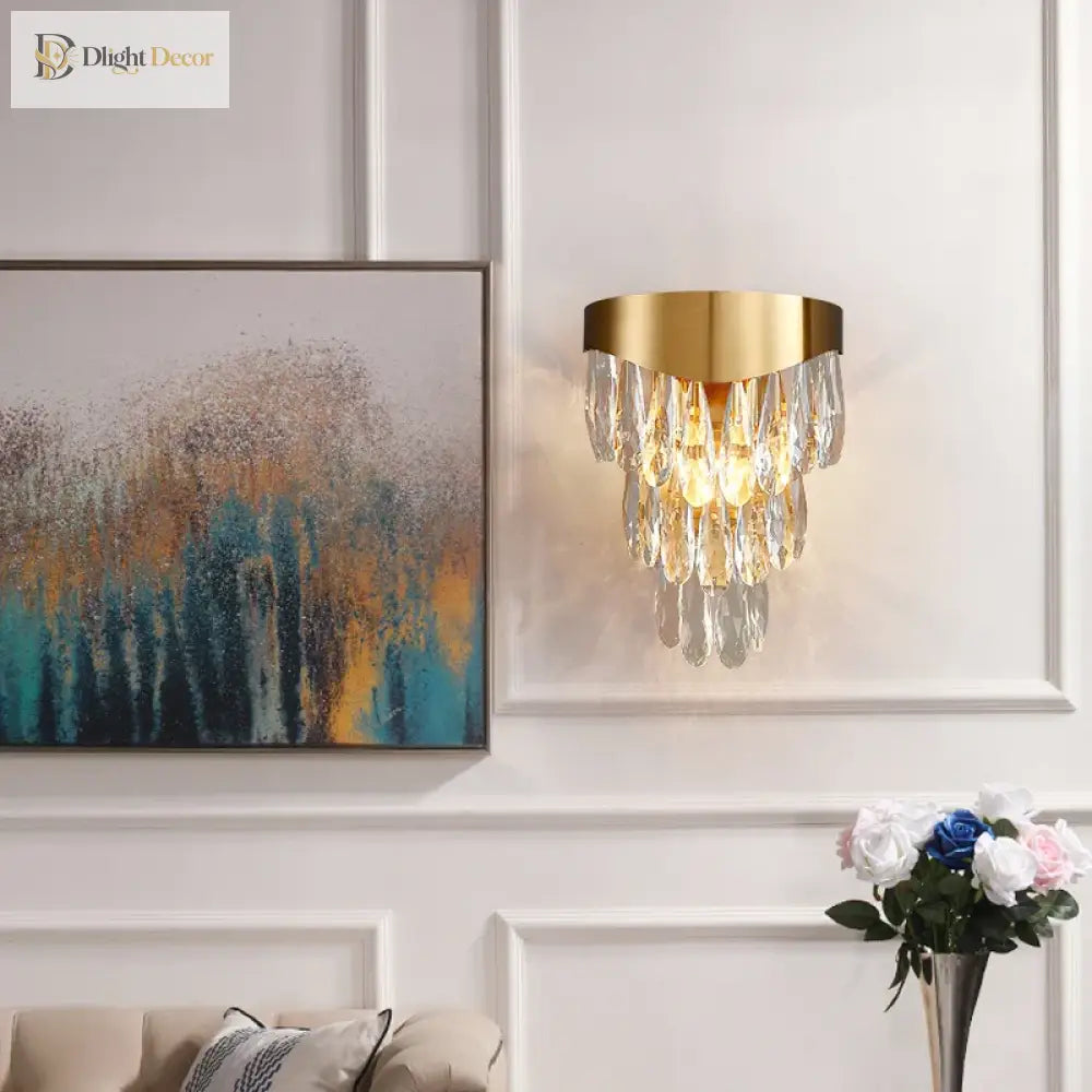 Gianna - Luxury Crystal Wall Lamp For High - Quality Home Decor Wall Lamp