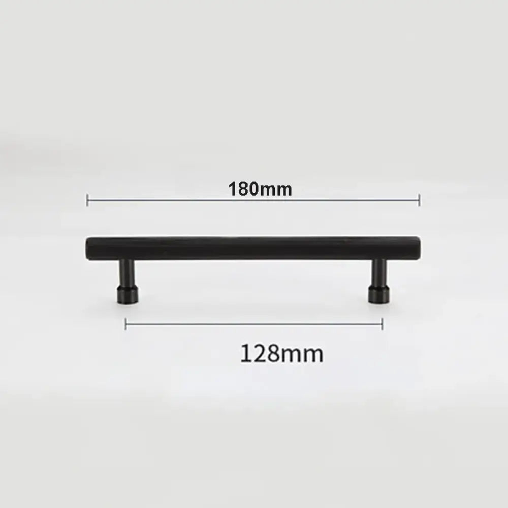 Gold and Black Brass T-Bar Handles – Straight Line Cabinet Pulls and Wardrobe Knobs TB9013-B180 Handles