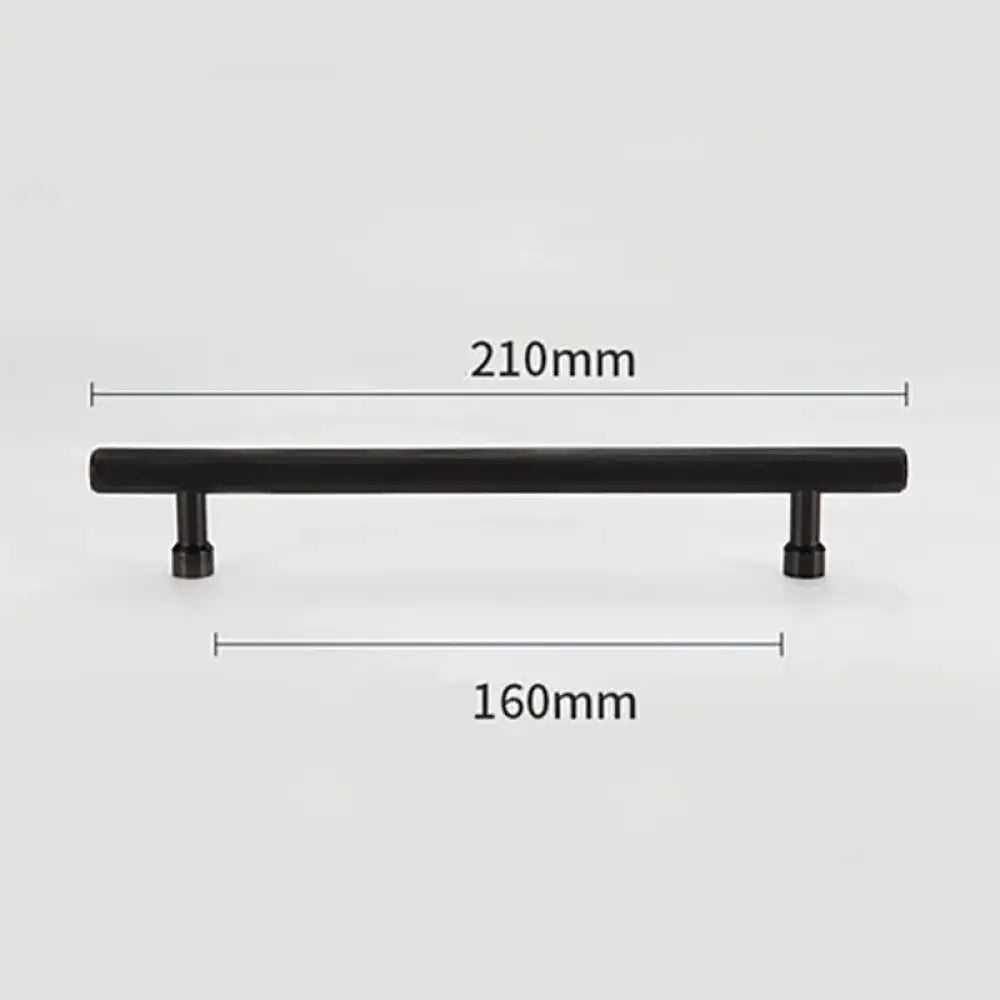 Gold and Black Brass T-Bar Handles – Straight Line Cabinet Pulls and Wardrobe Knobs TB9013-B210 Handles