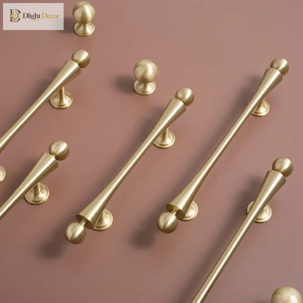 Gold Brass Cabinet Handles – Furniture Bar Pulls and Wardrobe Knobs for Kitchen Doors Handles