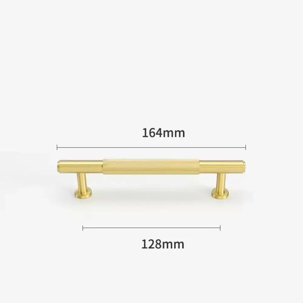 Gold Brass Cabinet Handles – Liner Knobs and Kitchen Drawer Bar Pulls for Furniture gold 164mm Handles