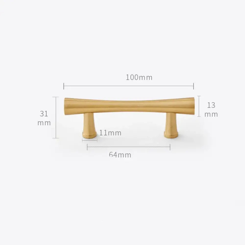 Gold Brass Dresser Handles – Modern Cabinet Pulls and Drawer Knobs for Kitchen and Furniture 100mm Handles