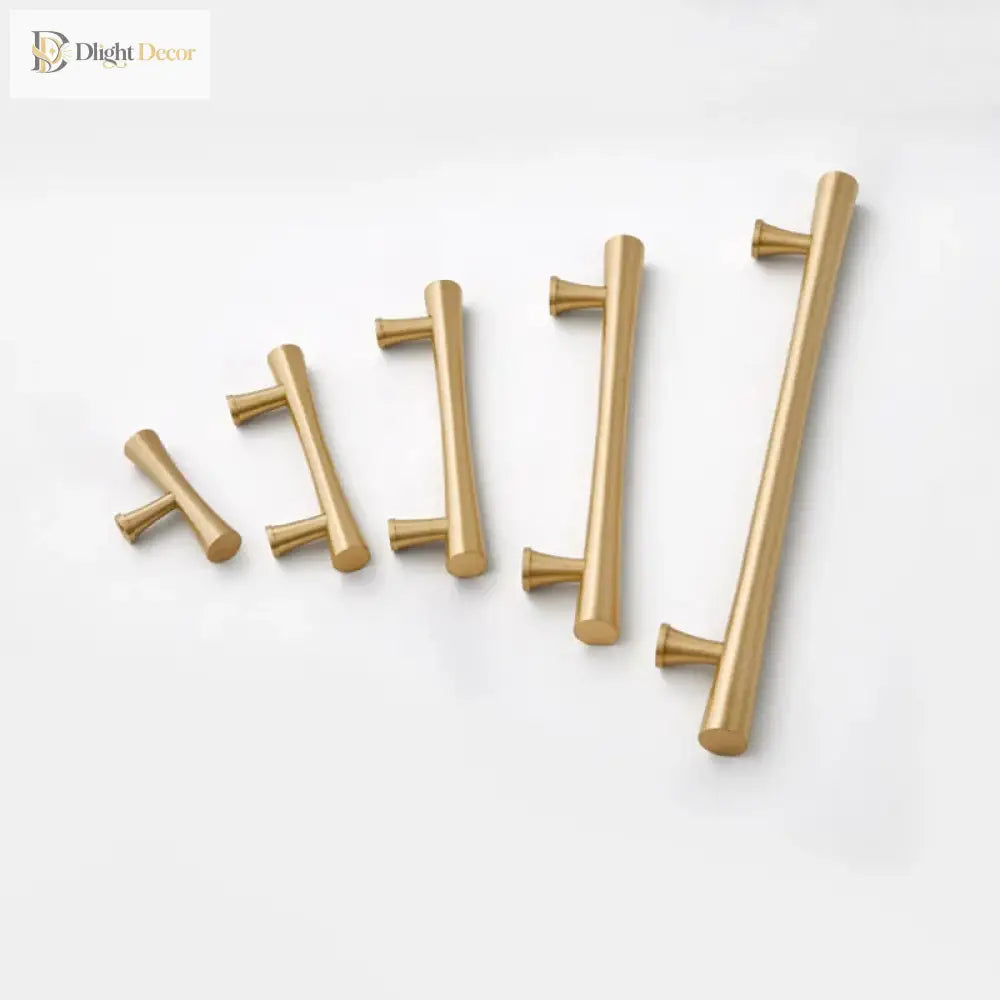 Gold Brass Dresser Handles – Modern Cabinet Pulls and Drawer Knobs for Kitchen and Furniture Handles