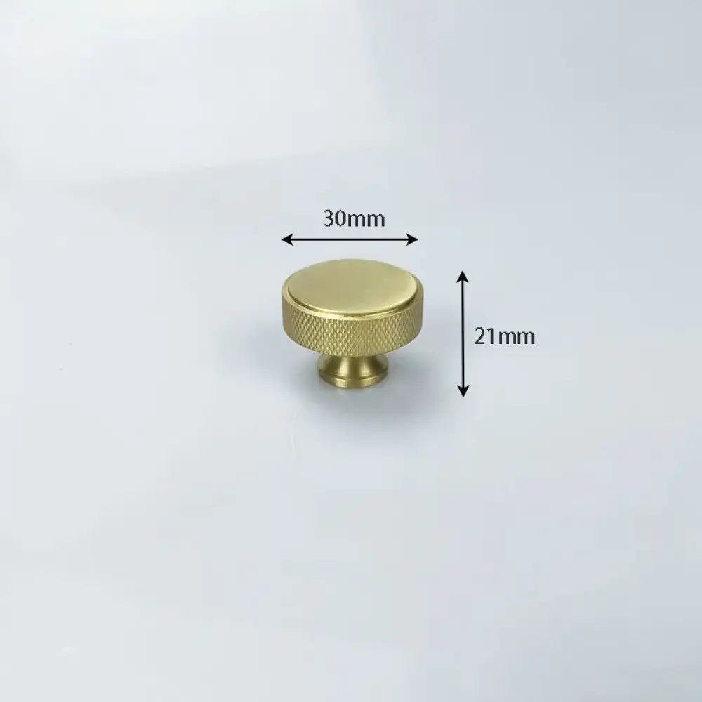 Gold Knurled Cabinet Handles – Textured Furniture Door Knobs and Wardrobe Pulls 30mm knob Handles