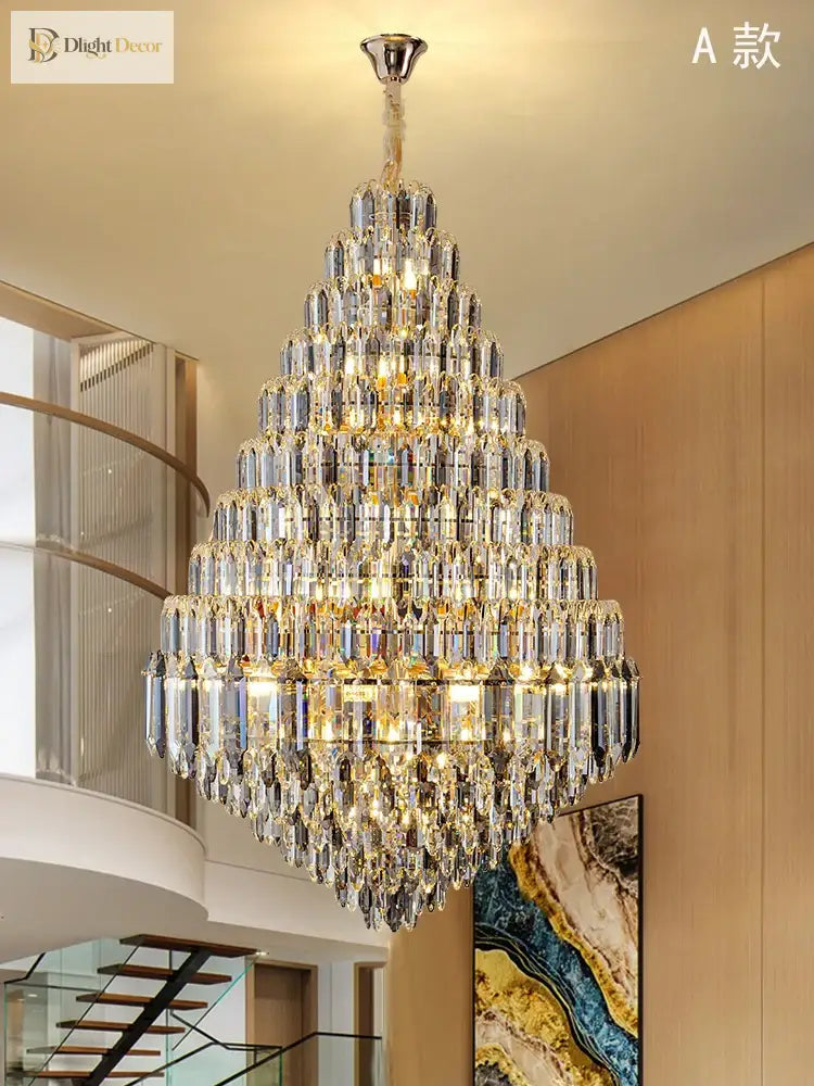 Golden Amber Grand Crystal Chandelier – product view 2