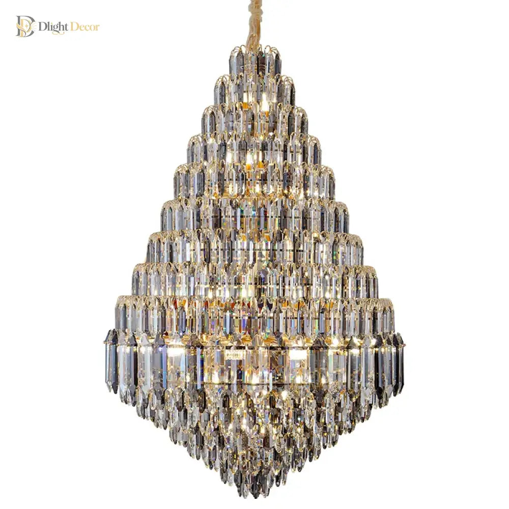Golden Amber Grand Crystal Chandelier – product view 4