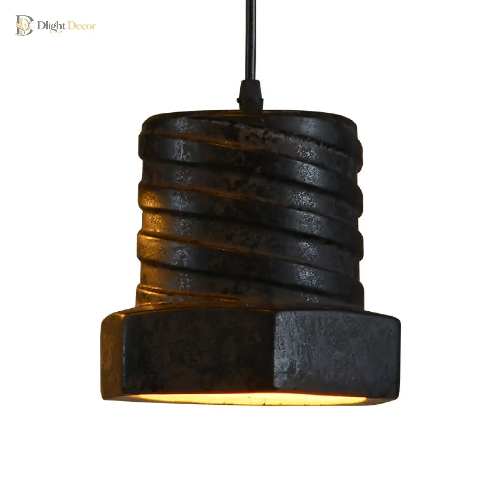 Grace’s 1 - Light Ceramic Pendant Lamp - Contemporary Black Hanging Light For Dining Room Lighting