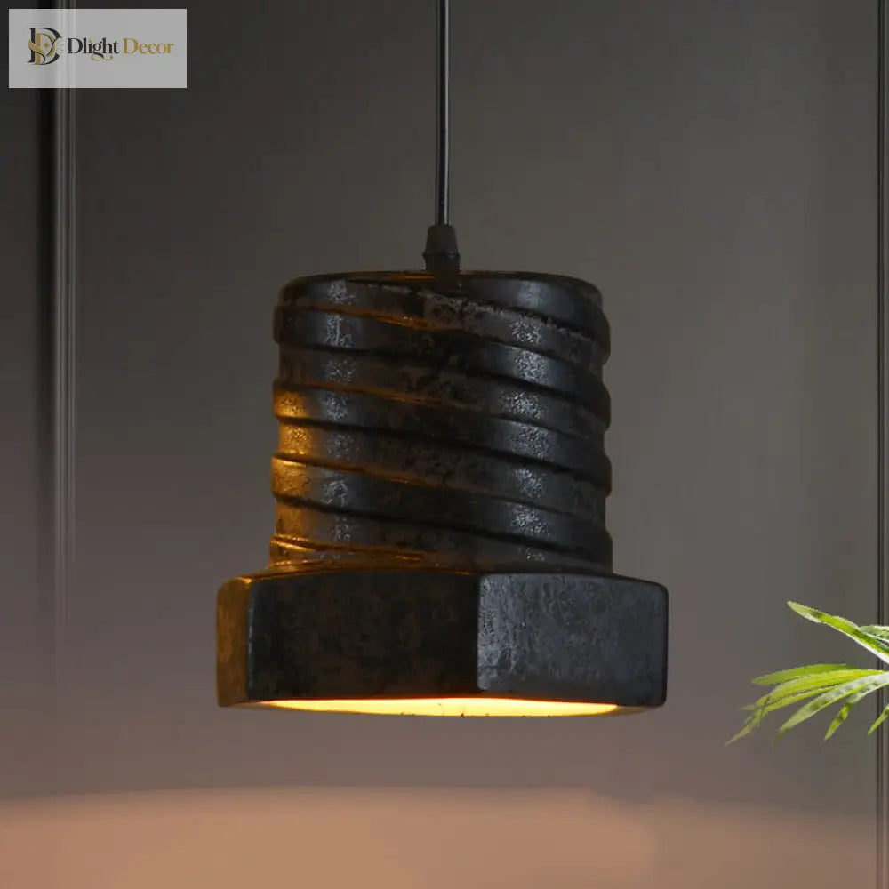 Grace’s 1 - Light Ceramic Pendant Lamp - Contemporary Black Hanging Light For Dining Room Lighting