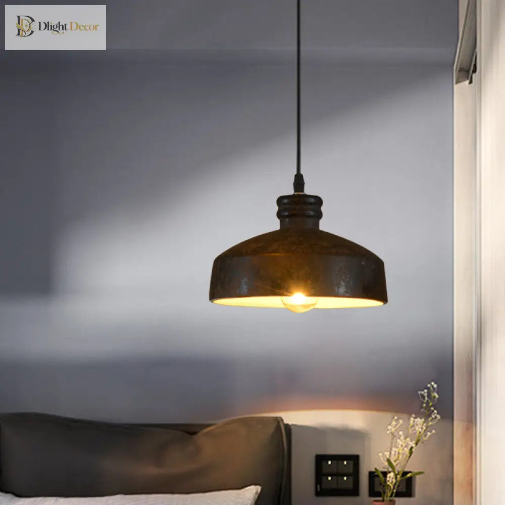 Grace’s 1 - Light Ceramic Pendant Lamp - Contemporary Black Hanging Light For Dining Room Lighting