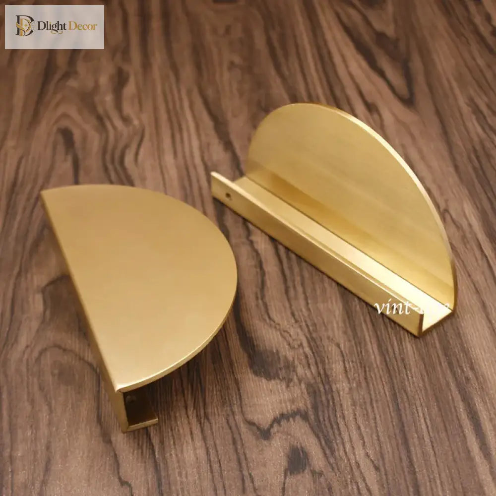 Half-Round Brass Wardrobe Handles – Modern Gold Black and Silver Cabinet Pull Knobs (100mm/120mm/150mm) knob