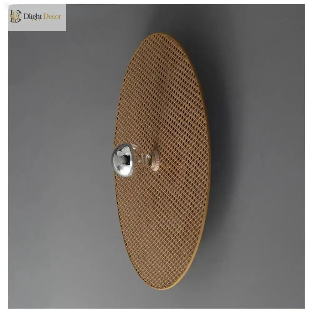 Hand - Knitted Rattan Wall Lamp - Classic Bamboo Elegance For Your Home Decor Wall Lamp