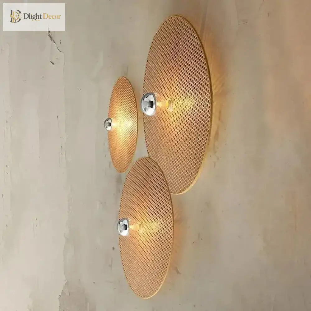 Hand - Knitted Rattan Wall Lamp - Classic Bamboo Elegance For Your Home Decor Wall Lamp