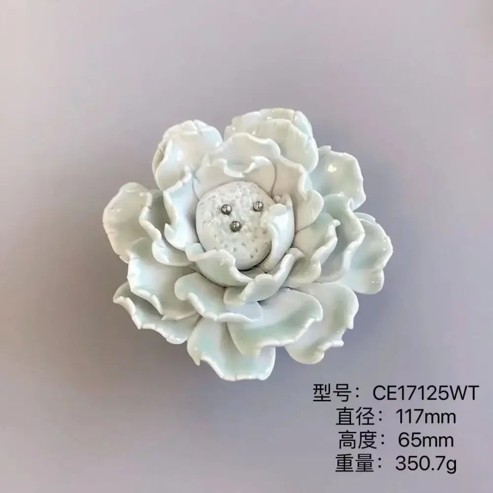 Handmade Ceramic Flower Knobs – Creative Cabinet and Drawer Knobs for Furniture Accessories CE17248WT Knobs