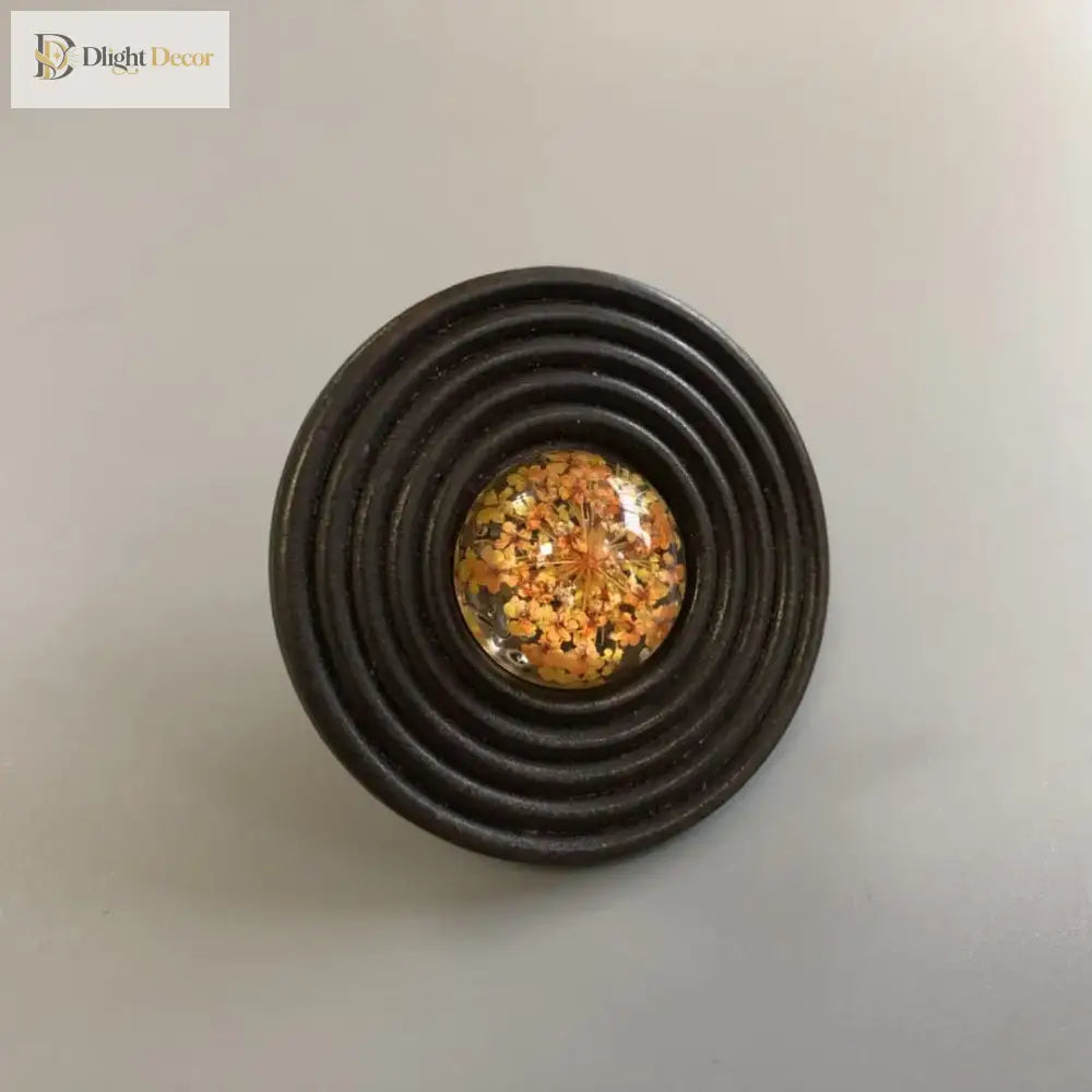 Handmade Wood and Alloy Cabinet Handles – Artistic Drawer and Furniture Knobs for Home Decor Knobs