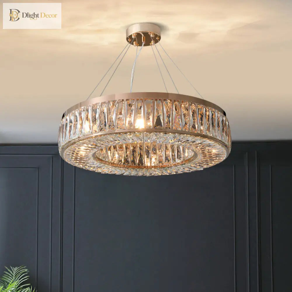Harmony: Modern Gold Chandelier With Cascading Crystals