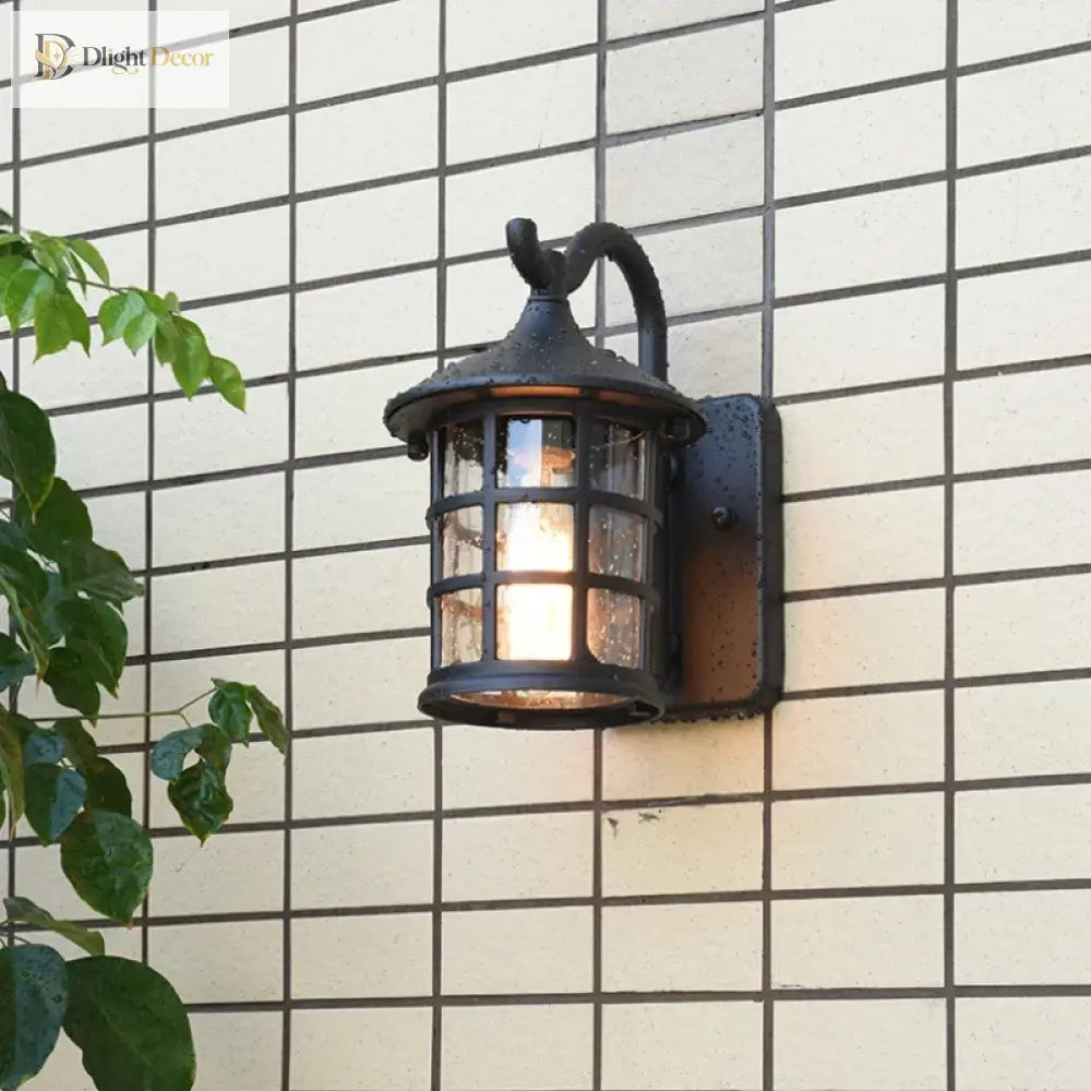 Retro Outdoor Waterproof Wall Light - American Style For Corridors Balconies And Gardens Modern