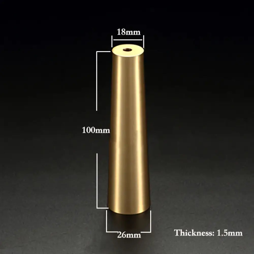 High Brass Cabinet Leg Covers – Gold Chair Cups and Table Feet Protectors for Furniture D26 C18 H100 Cabinet Legs