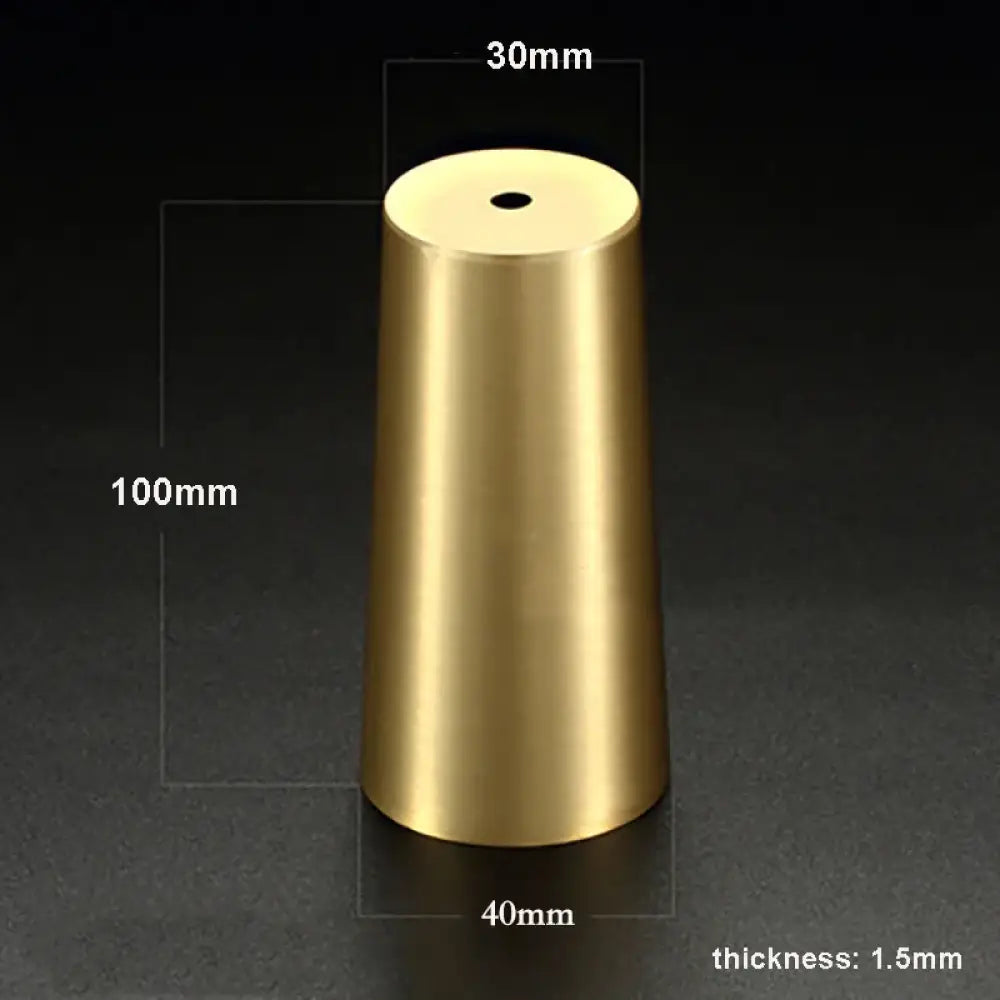 High Brass Cabinet Leg Covers – Gold Chair Cups and Table Feet Protectors for Furniture D40 C30 H100 Cabinet Legs