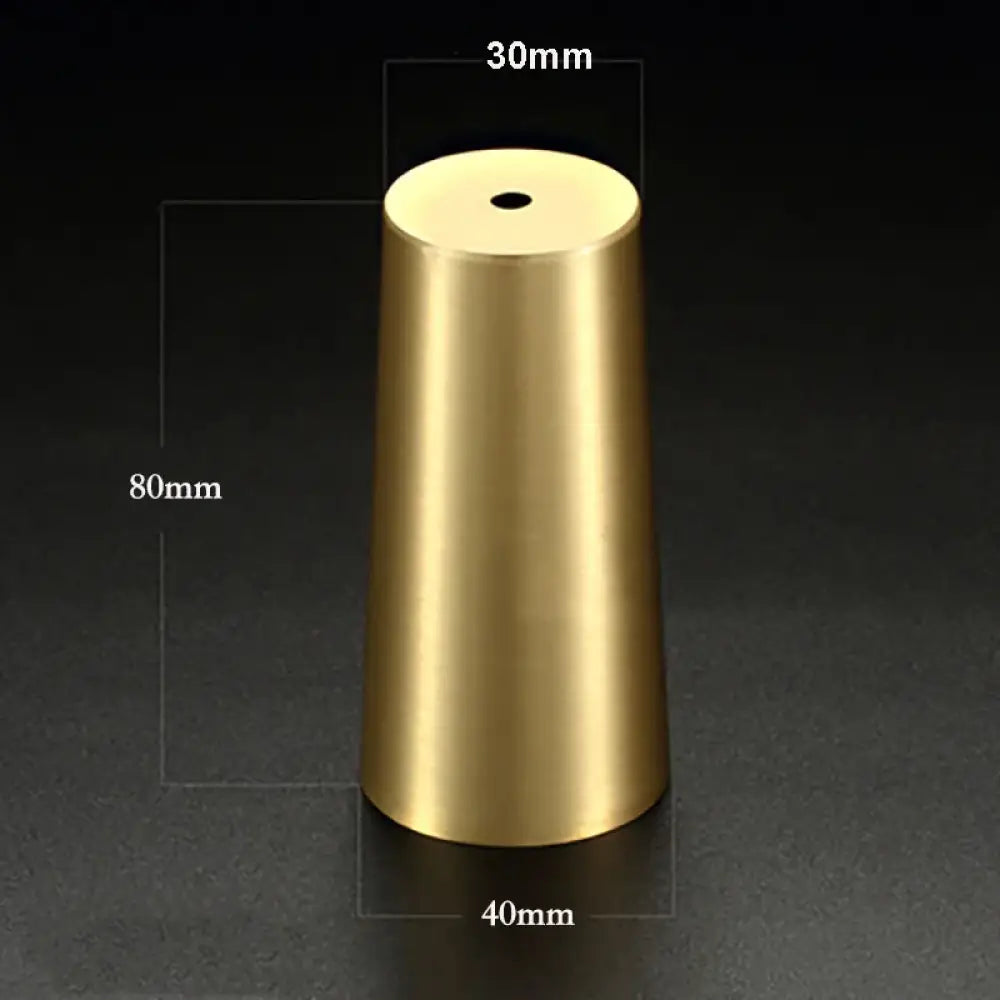 High Brass Cabinet Leg Covers – Gold Chair Cups and Table Feet Protectors for Furniture D40 C30 H80 Cabinet Legs