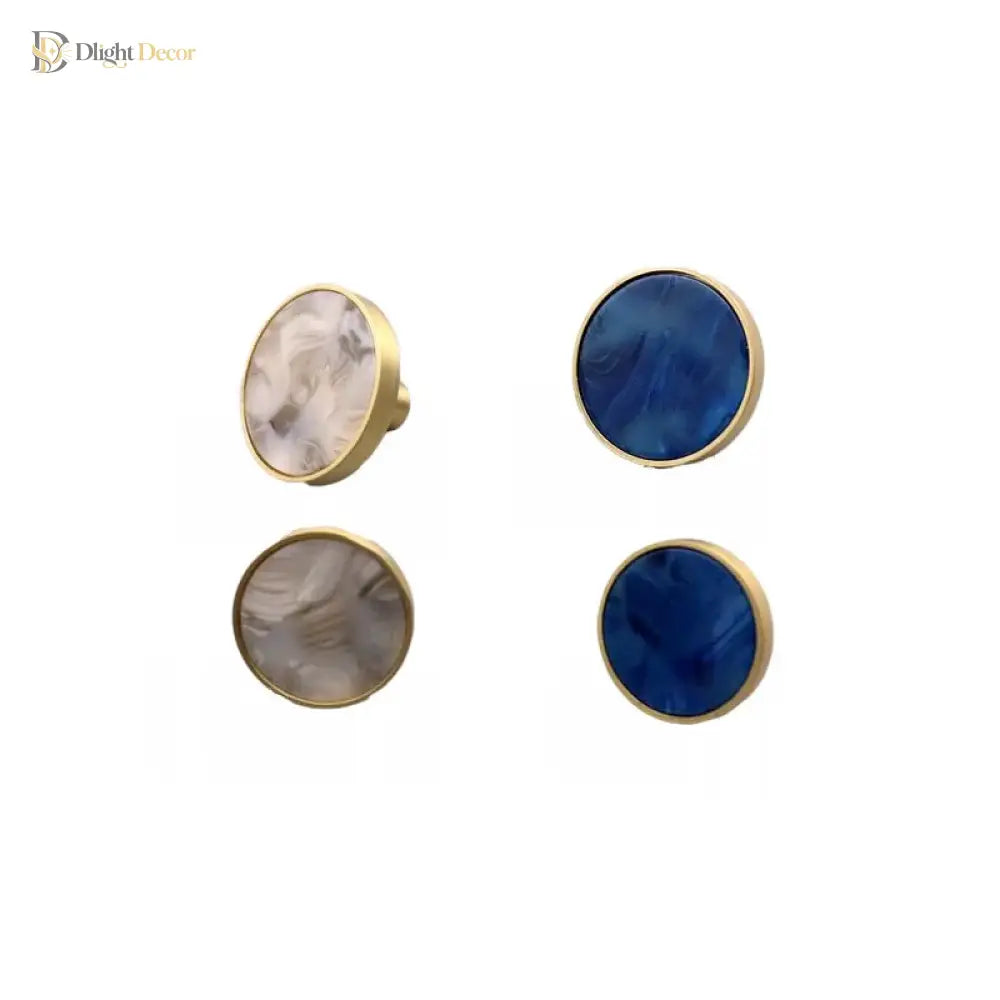 High-Grade Shell Single Hole Cabinet Handles - Creative Gold Drawer Knobs and Multipurpose Wall Hooks Knobs