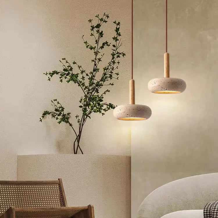 Hole Stone Wabi - Sabi Restaurant Chandelier - Illuminate Your Space With Nordic Log Elegance