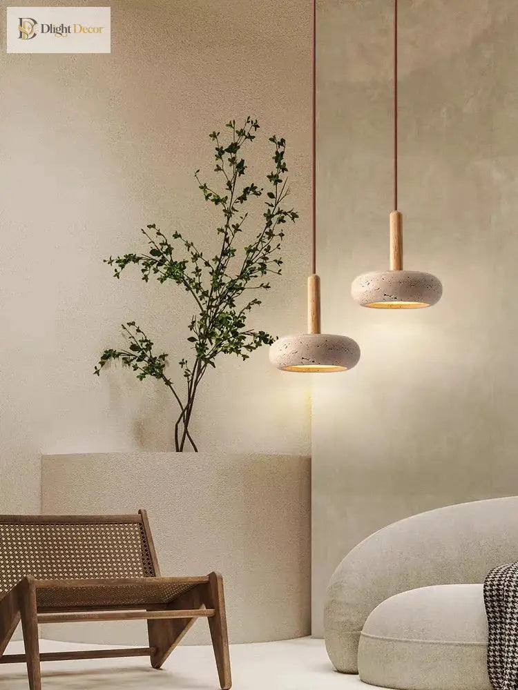 Hole Stone Wabi - Sabi Restaurant Chandelier - Illuminate Your Space With Nordic Log Elegance
