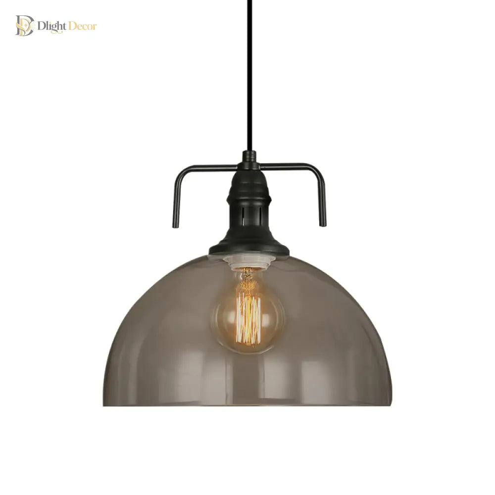 Hope Industrial Pendant: Modern Simplicity With Clear Glass (Black Finish)