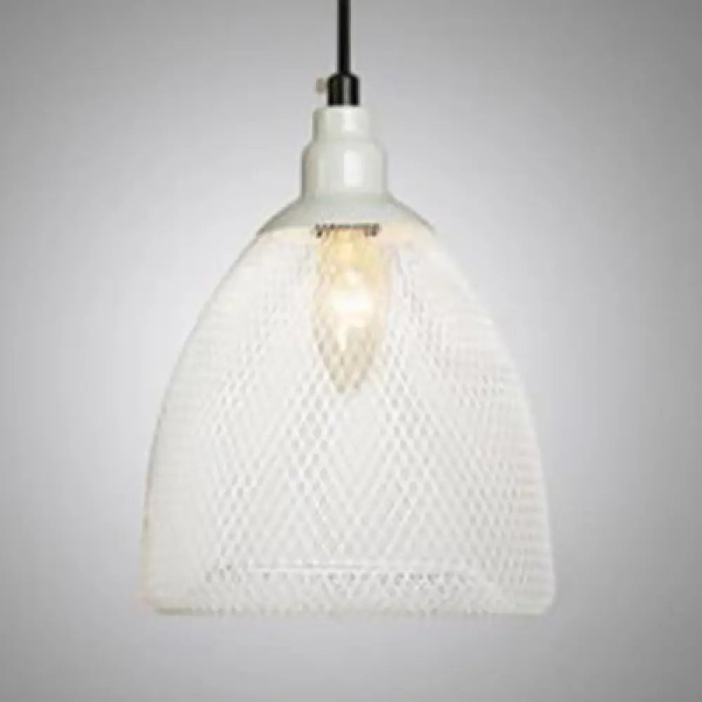 Illuminate Your Space With Industrial Charm: The Bell Metal Pendant Light White