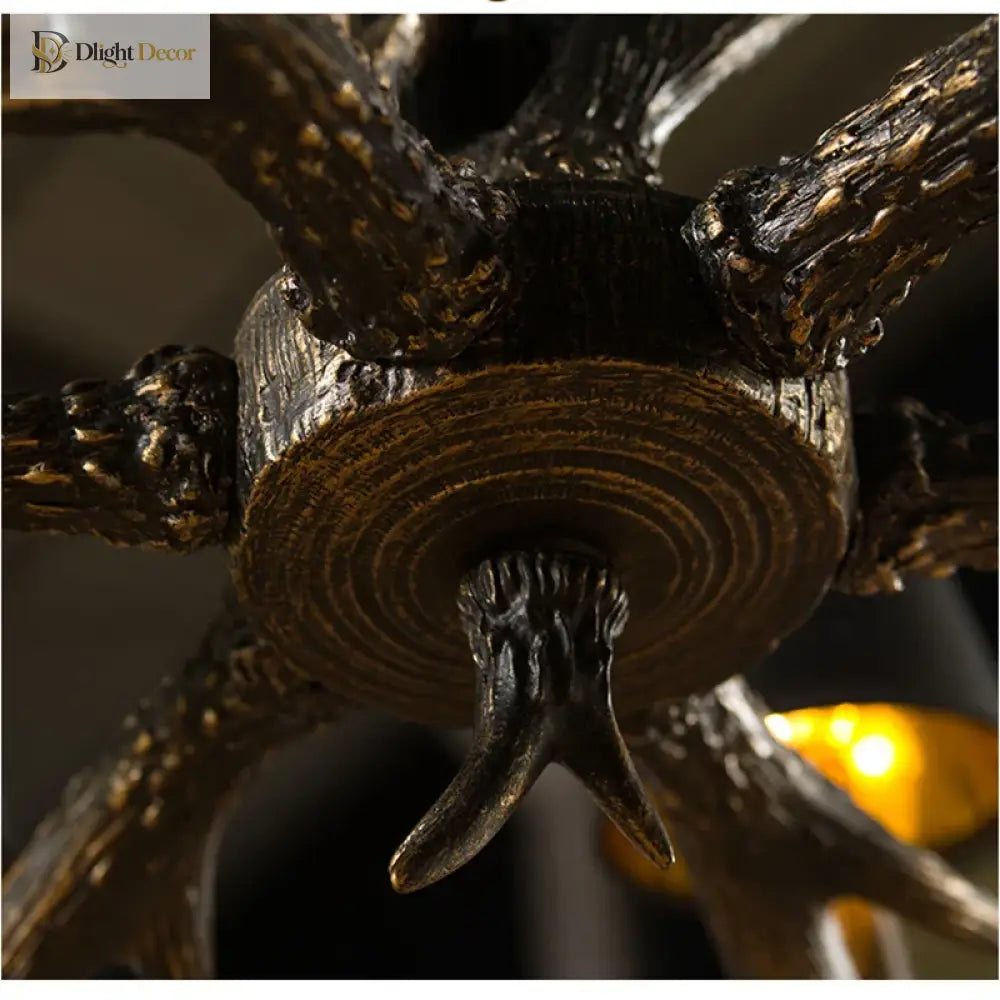 Industrial Antler Branch Chandelier – product view 3