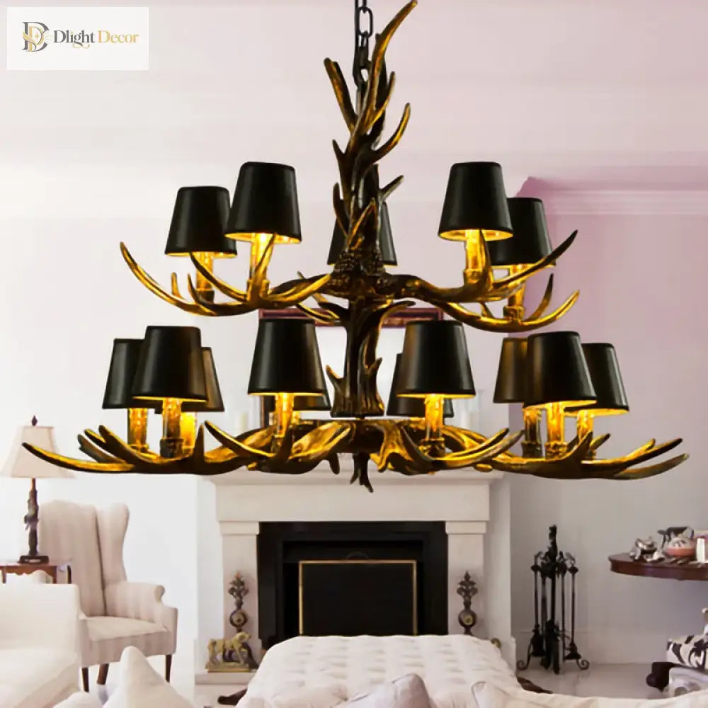 Industrial Antler Branch Chandelier – product view 2
