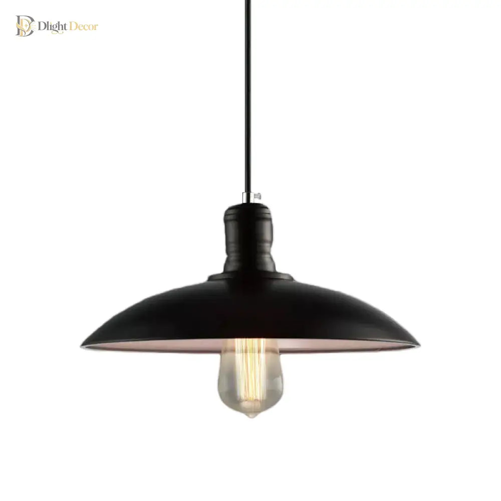 Industrial Chic Meets Modern Versatility: Loft Style Metal Saucer Pendant Light