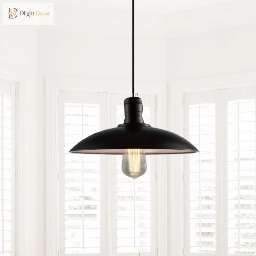 Industrial Chic Meets Modern Versatility: Loft Style Metal Saucer Pendant Light