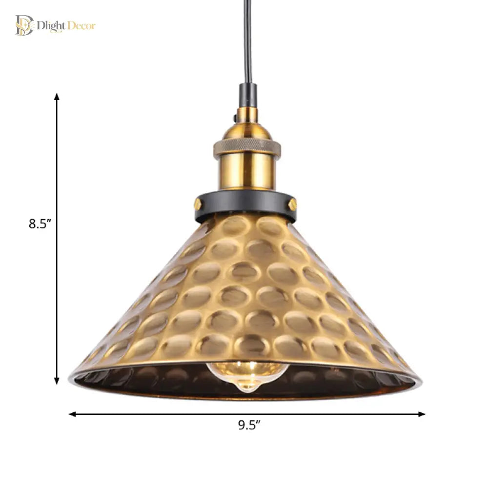 Sélène Barn Shade Metal Suspension Light - Industrial Style